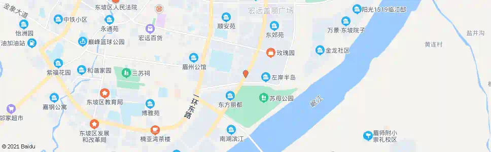 眉山左岸半岛_公交站地图_眉山公交_妙搜公交查询2025