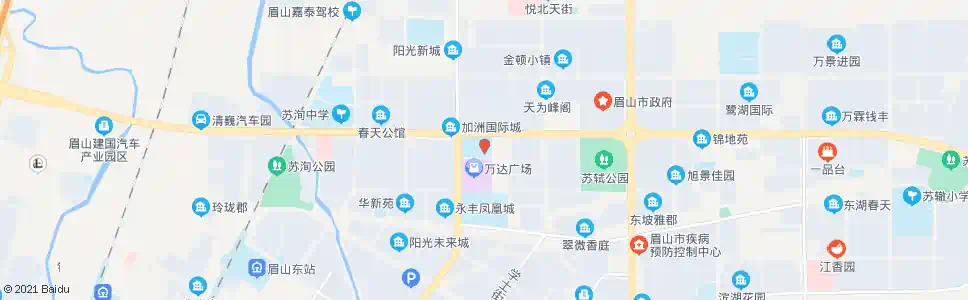 眉山眉山市体育馆_公交站地图_眉山公交_妙搜公交查询2025