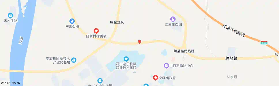 绵阳松山寺村四社_公交站地图_绵阳公交_妙搜公交查询2025