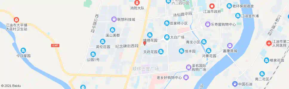 绵阳建工诗城幼儿园_公交站地图_绵阳公交_妙搜公交查询2025