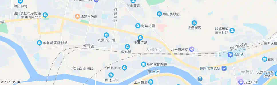 绵阳五栋楼_公交站地图_绵阳公交_妙搜公交查询2025