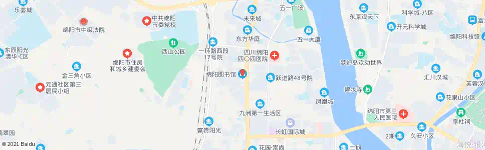 绵阳图书馆_公交站地图_绵阳公交_妙搜公交查询2025