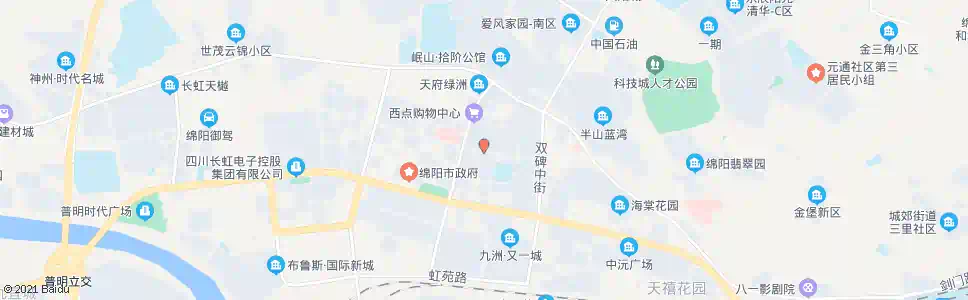 绵阳21世纪花园_公交站地图_绵阳公交_妙搜公交查询2025