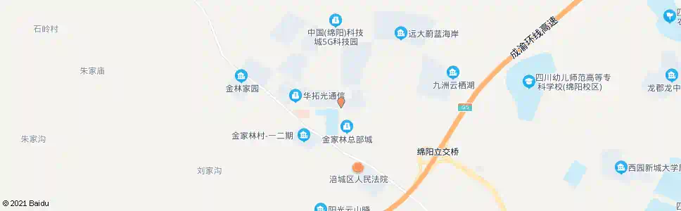 绵阳二中金家林校区_公交站地图_绵阳公交_妙搜公交查询2025