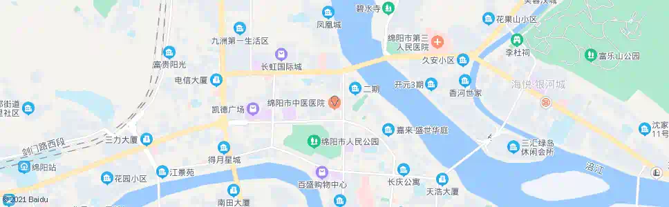 绵阳中医院_公交站地图_绵阳公交_妙搜公交查询2025