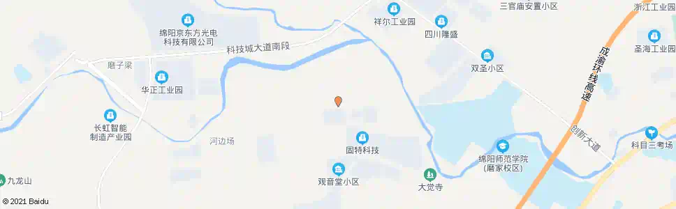 绵阳观音堂_公交站地图_绵阳公交_妙搜公交查询2025