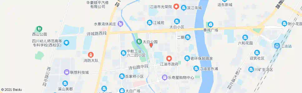 绵阳太白公园前大门_公交站地图_绵阳公交_妙搜公交查询2025