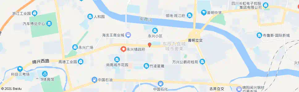 绵阳永兴下场口_公交站地图_绵阳公交_妙搜公交查询2025