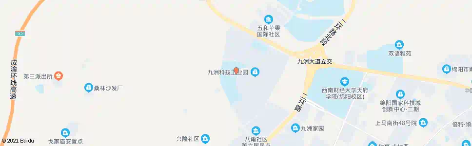 绵阳九洲技工校_公交站地图_绵阳公交_妙搜公交查询2025