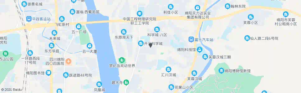 绵阳海天名苑_公交站地图_绵阳公交_妙搜公交查询2025