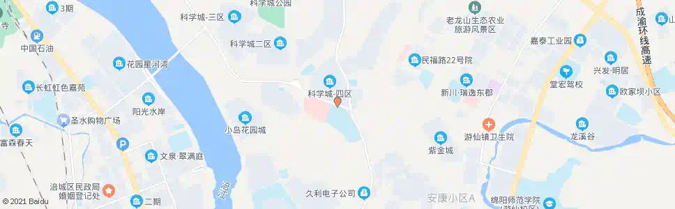 绵阳科学城技校_公交站地图_绵阳公交_妙搜公交查询2025