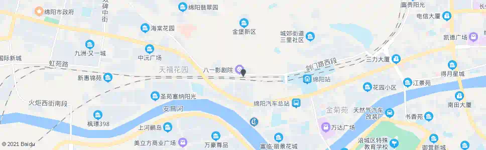 绵阳高涧槽_公交站地图_绵阳公交_妙搜公交查询2025