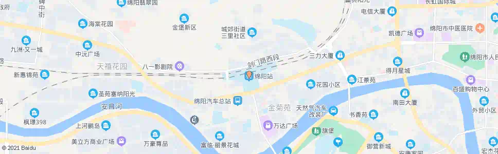 绵阳临园路西段_公交站地图_绵阳公交_妙搜公交查询2025