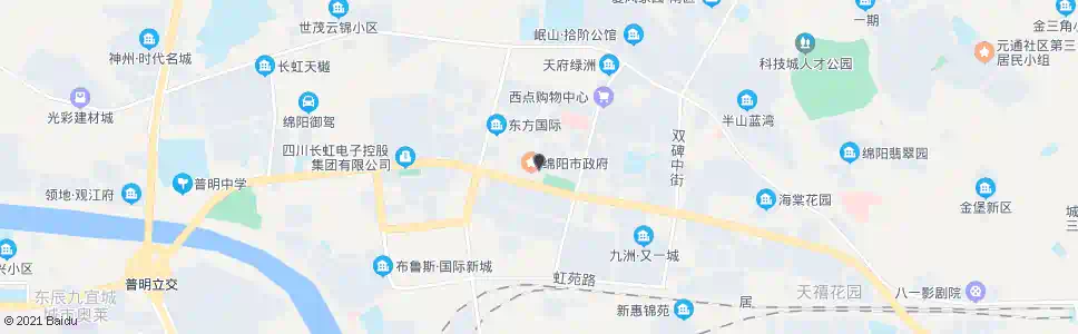 绵阳教育园区2号站_公交站地图_绵阳公交_妙搜公交查询2025