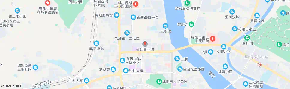 绵阳长虹国际城西站_公交站地图_绵阳公交_妙搜公交查询2025