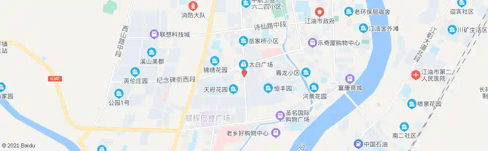 绵阳太白广场_公交站地图_绵阳公交_妙搜公交查询2025