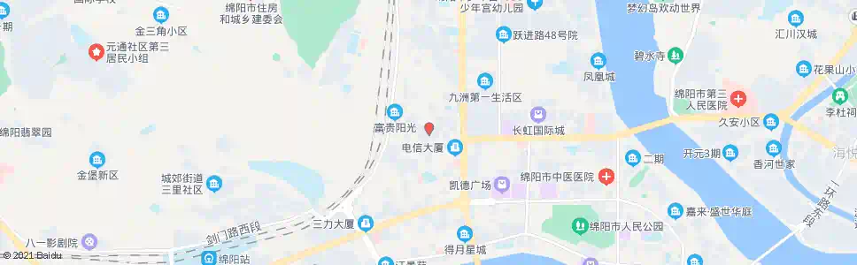 绵阳剑南市场_公交站地图_绵阳公交_妙搜公交查询2025