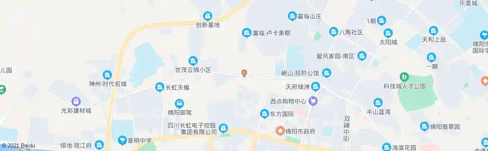 绵阳万兴街口_公交站地图_绵阳公交_妙搜公交查询2025