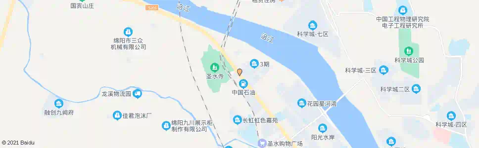 绵阳圣水寺_公交站地图_绵阳公交_妙搜公交查询2025