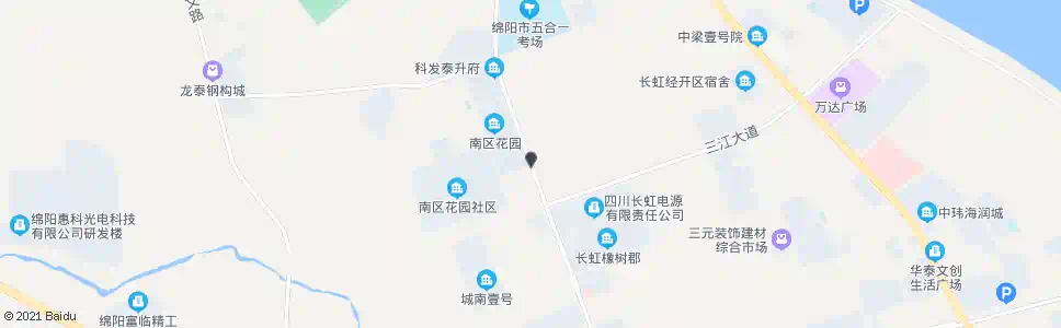 绵阳南区花园一区_公交站地图_绵阳公交_妙搜公交查询2025