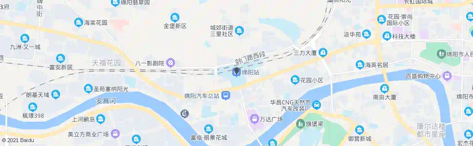 绵阳汉龙桥_公交站地图_绵阳公交_妙搜公交查询2025