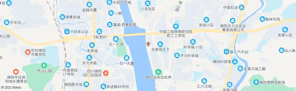 绵阳东原香屿_公交站地图_绵阳公交_妙搜公交查询2025