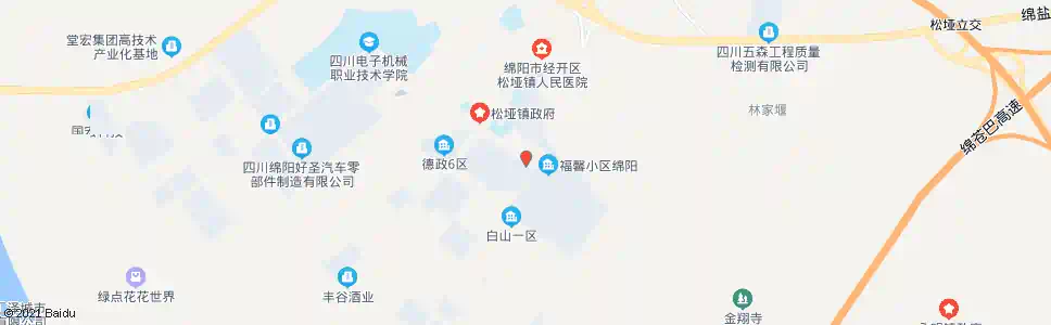 绵阳福馨小区_公交站地图_绵阳公交_妙搜公交查询2025