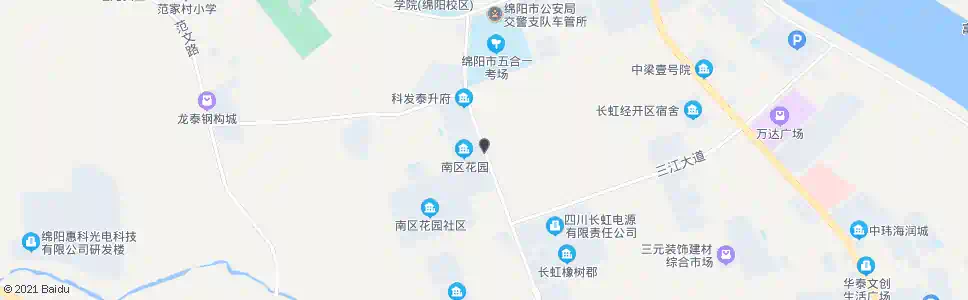 绵阳南区花园二区_公交站地图_绵阳公交_妙搜公交查询2025