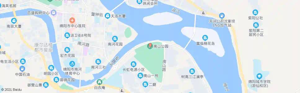 绵阳南山公园_公交站地图_绵阳公交_妙搜公交查询2025