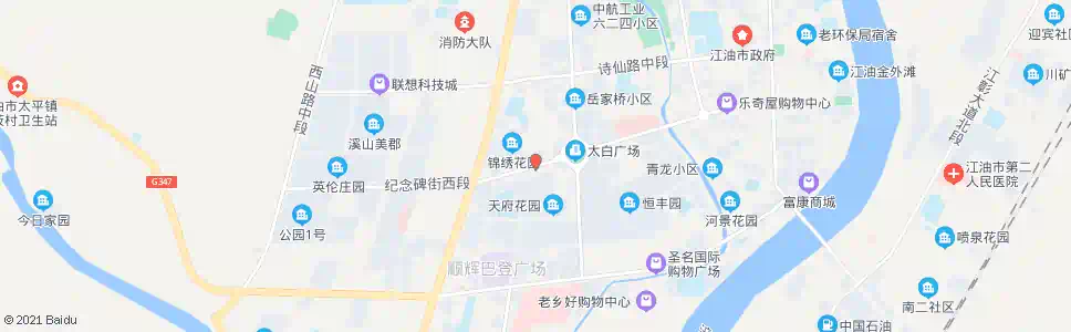 绵阳锦绣花园_公交站地图_绵阳公交_妙搜公交查询2025