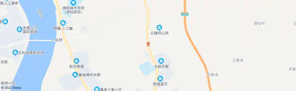 绵阳一心村_公交站地图_绵阳公交_妙搜公交查询2025