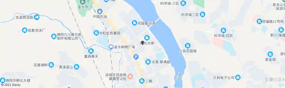 绵阳圣水二社_公交站地图_绵阳公交_妙搜公交查询2025