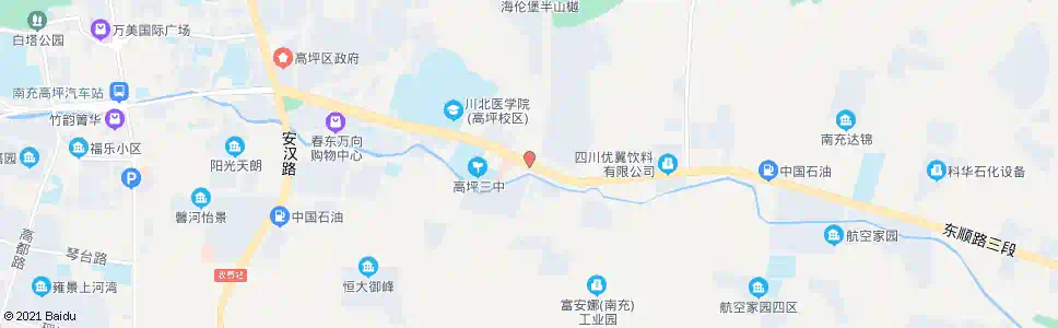 南充航空港西区站_公交站地图_南充公交_妙搜公交查询2025