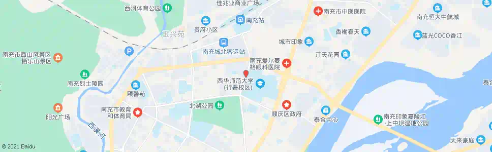 南充宁安巷口_公交站地图_南充公交_妙搜公交查询2025