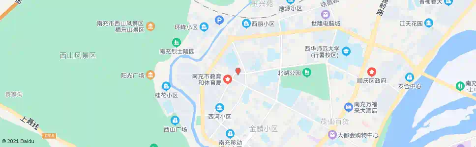 南充北湖路西段_公交站地图_南充公交_妙搜公交查询2025