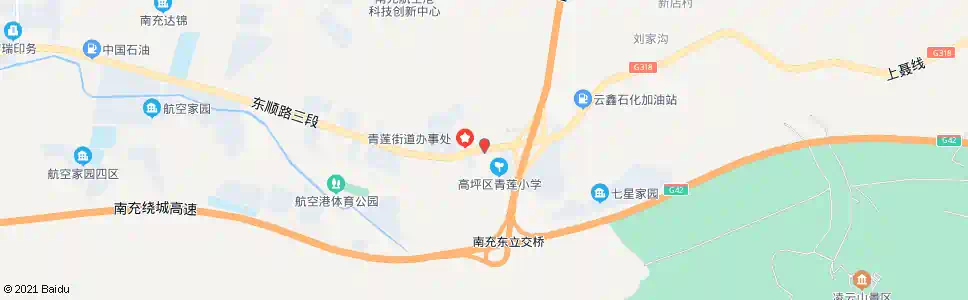 南充阳光大道_公交站地图_南充公交_妙搜公交查询2025