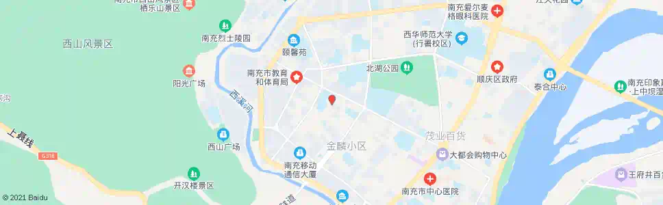 南充月亮湾小区_公交站地图_南充公交_妙搜公交查询2025