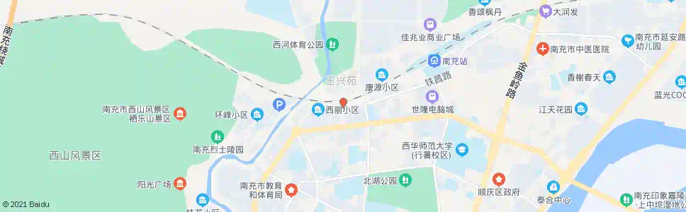 南充常青路_公交站地图_南充公交_妙搜公交查询2025