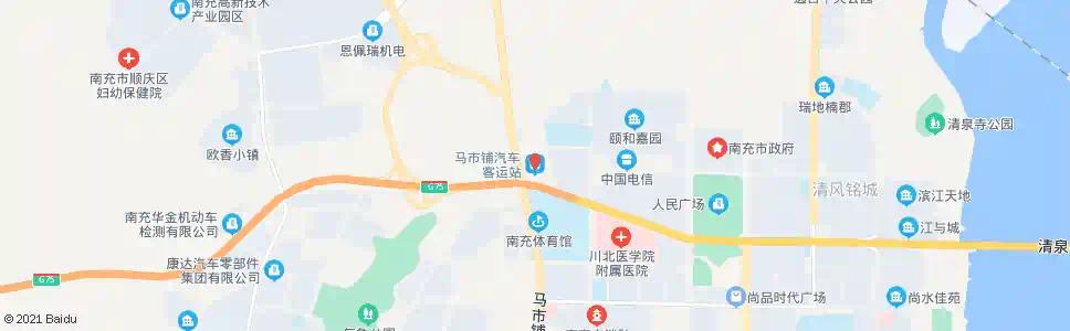 南充马市铺车站_公交站地图_南充公交_妙搜公交查询2025