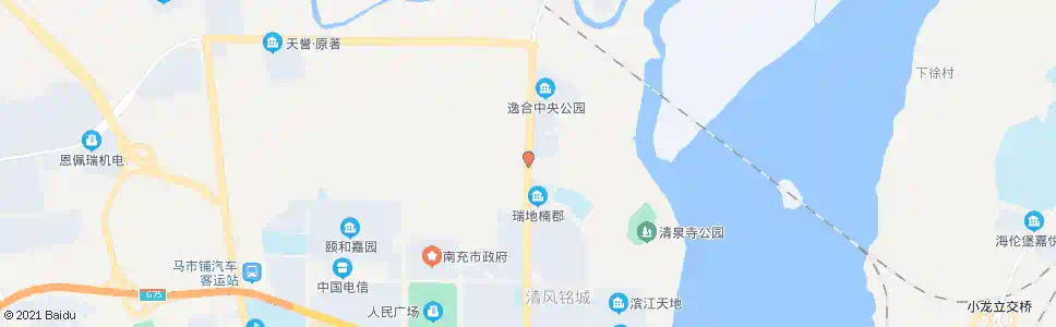 南充府荆南路一段_公交站地图_南充公交_妙搜公交查询2025