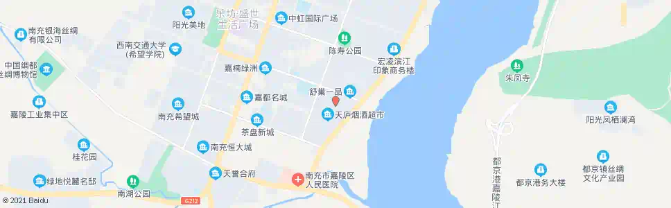 南充天庐_公交站地图_南充公交_妙搜公交查询2025