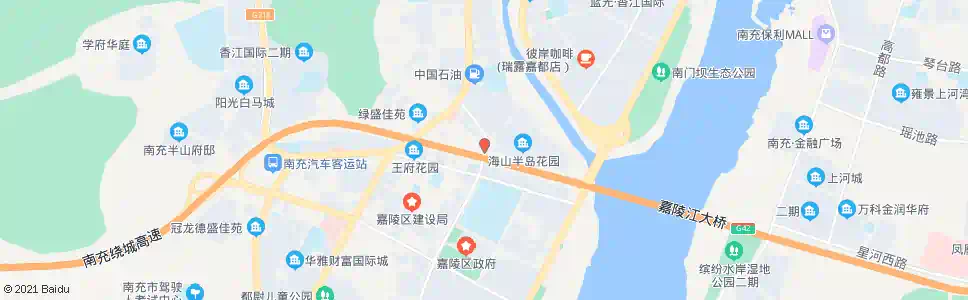 南充海山半岛_公交站地图_南充公交_妙搜公交查询2025