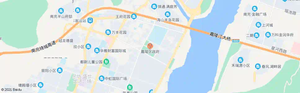 南充嘉陵区府_公交站地图_南充公交_妙搜公交查询2025