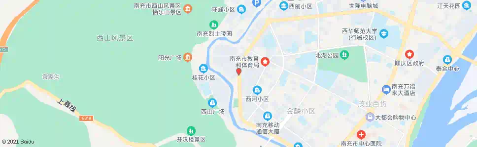 南充宜川街_公交站地图_南充公交_妙搜公交查询2025