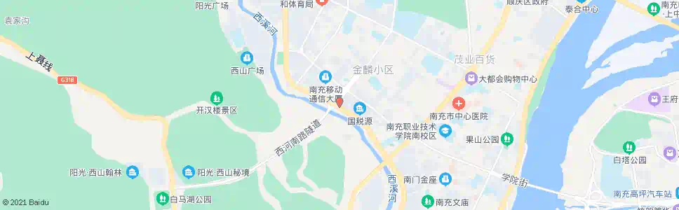 南充五环花园(西河北路)_公交站地图_南充公交_妙搜公交查询2025