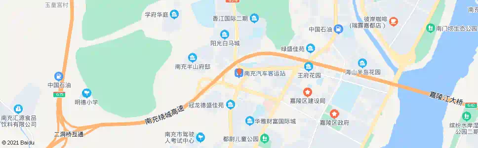 南充嘉陵大道_公交站地图_南充公交_妙搜公交查询2025