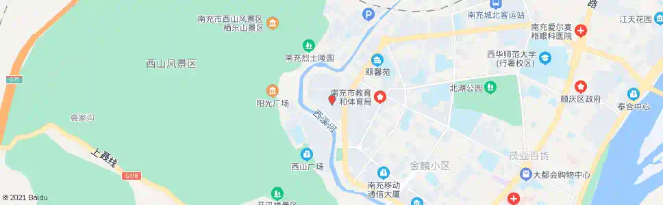 南充丽景花园_公交站地图_南充公交_妙搜公交查询2025