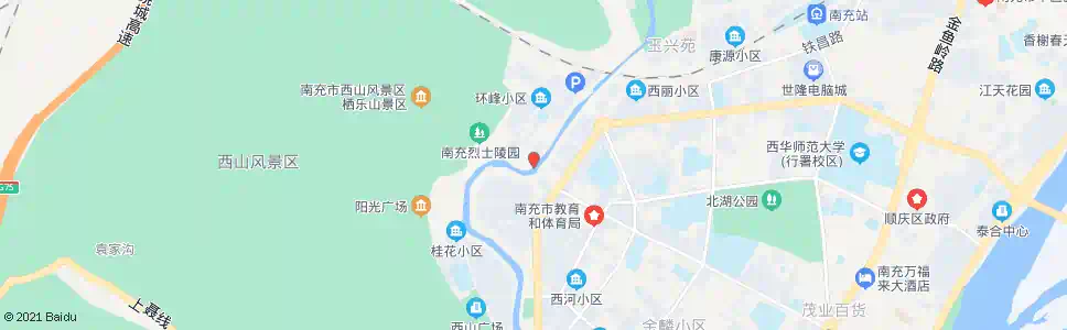 南充西景桥_公交站地图_南充公交_妙搜公交查询2025