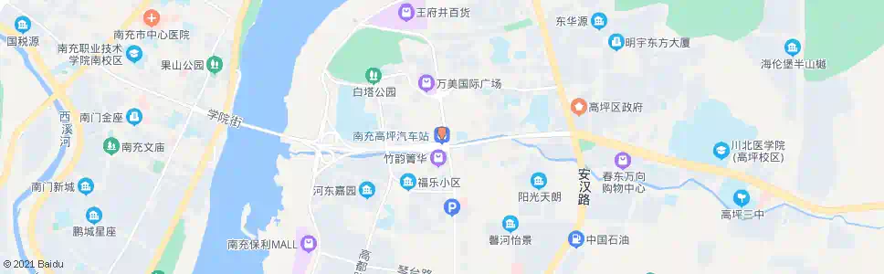 南充高坪车站_公交站地图_南充公交_妙搜公交查询2025