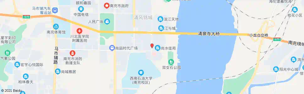 南充清泉寺_公交站地图_南充公交_妙搜公交查询2025